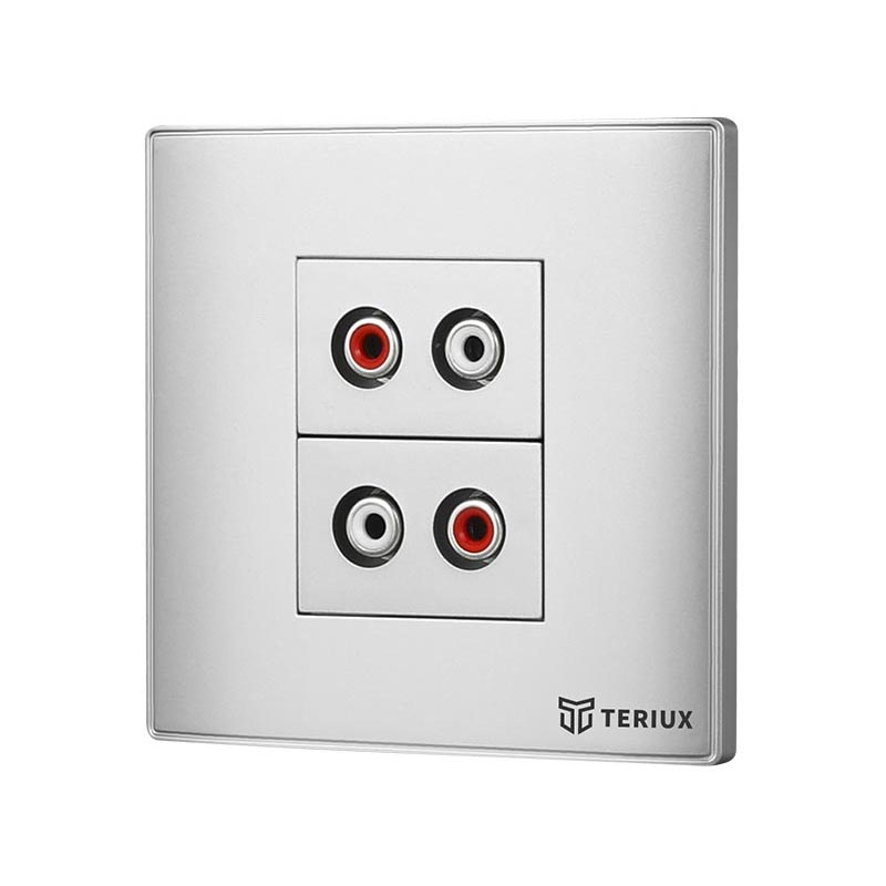 2 lỗ hổng Audio Wall Socket